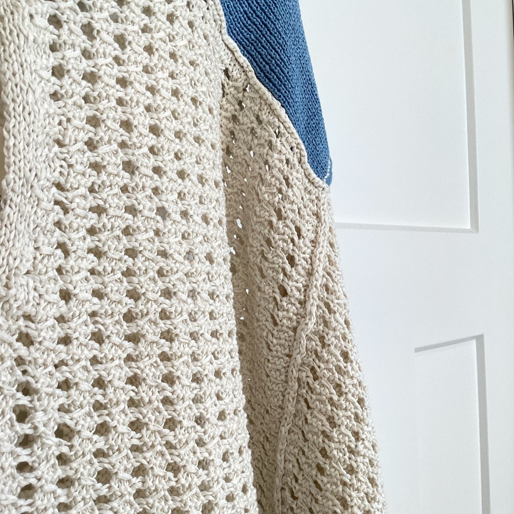 Anthropologie Maeve Keyhole Open-Stitch Sweater Large - Picture 9 of 15